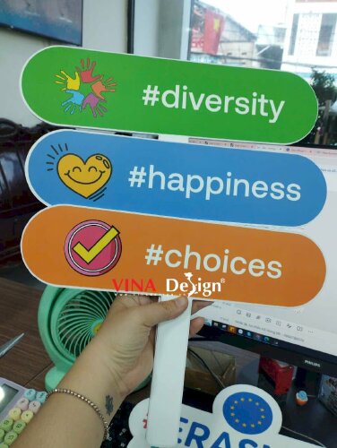 Hashtag cầm tay Diversity Happiness Choices - MSN511