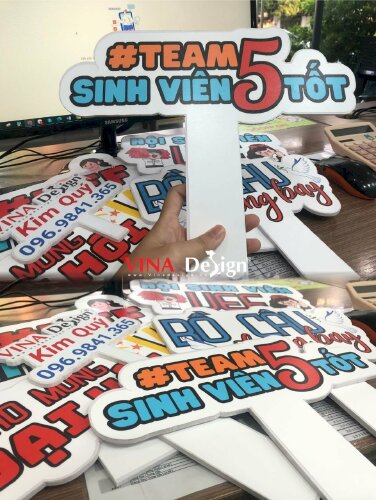 Hashtag cầm tay Slogan Team Sinh viên 5 tốt - MSN211