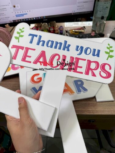 Hashtag cầm tay Thank you Teachers - MSN701