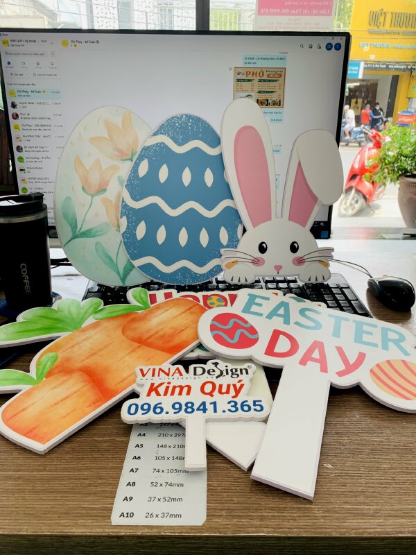 Hashtag cầm tay Quả trứng Phục Sinh Easter eggs - MSN357