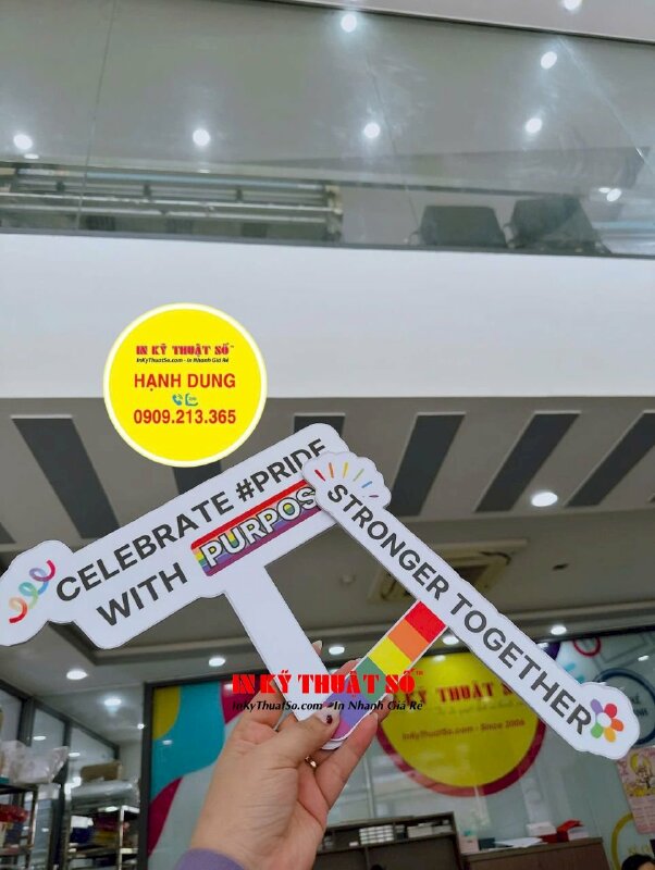 Hashtag cầm tay sự kiện cộng đồng Pride Celebrate #Pride With Purpose Stronger Together - MSN681