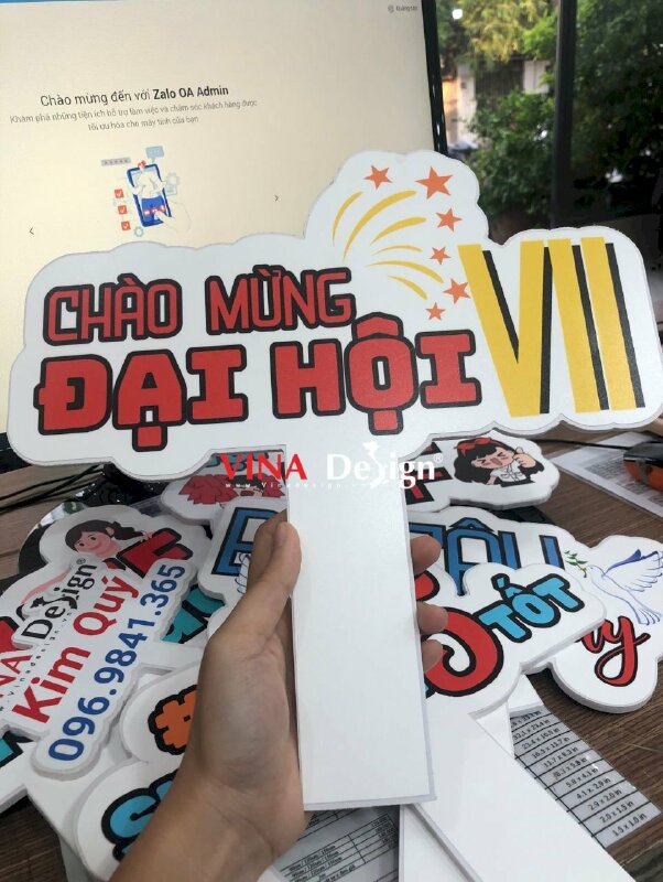 Hashtag cầm tay sự kiện Chào Mừng Đại Hội VII - MSN210