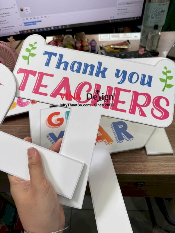 Hashtag cầm tay Thank you Teachers - MSN701